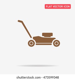 Lawn mower icon. Vector concept illustration for design.