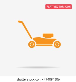 Lawn mower icon. Vector concept illustration for design.