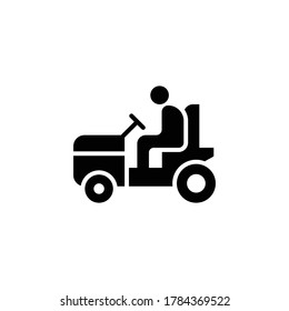 lawn mower icon vector design trendy