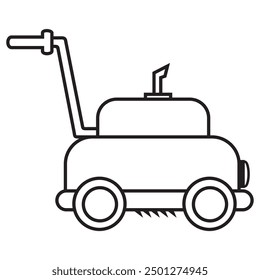 Lawn mower icon vector design

