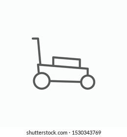 lawn mower icon, mower vector illustration