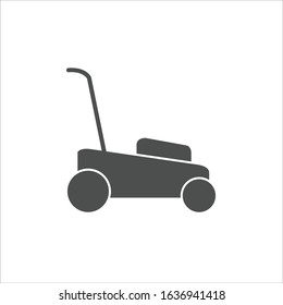 Lawn mower icon, mower vector illustration