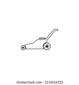 lawn mower icon vector illustration flat design.