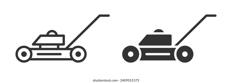 Lawn mower icon. Vector illustration.