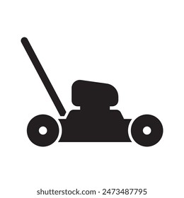 diseño de logotipo de Ilustración vectorial de ícono de cortadora de césped