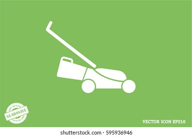 lawn mower icon, vector illustration