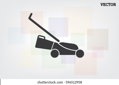 lawn mower icon, vector illustration