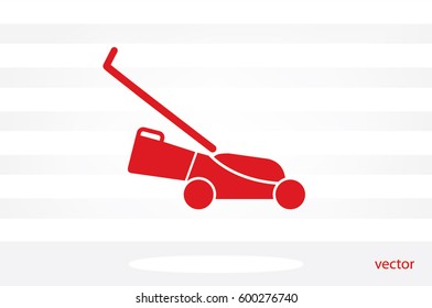 lawn mower icon, vector illustration