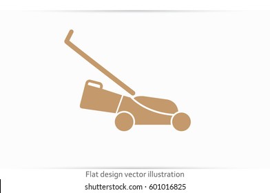 lawn mower icon, vector illustration