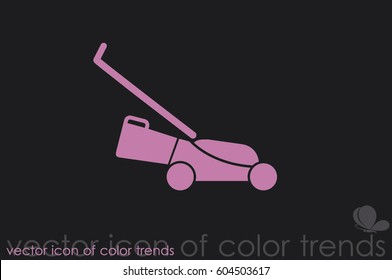 lawn mower icon, vector illustration