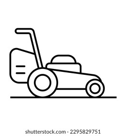 Lawn mower icon vector on trendy design
