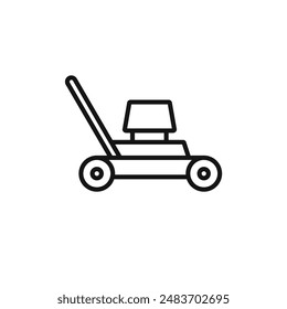 Lawn mower icon vector set collection for web