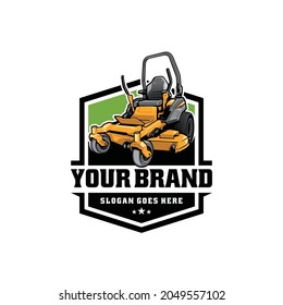 lawn mower isolated logo vector