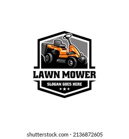 lawn mower isolated logo vector