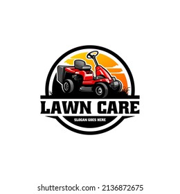 lawn mower isolated logo vector