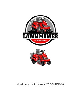 lawn mower isolated logo vector	