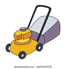 Lawn mower isolated on white background