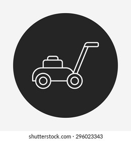 Lawn mower line icon