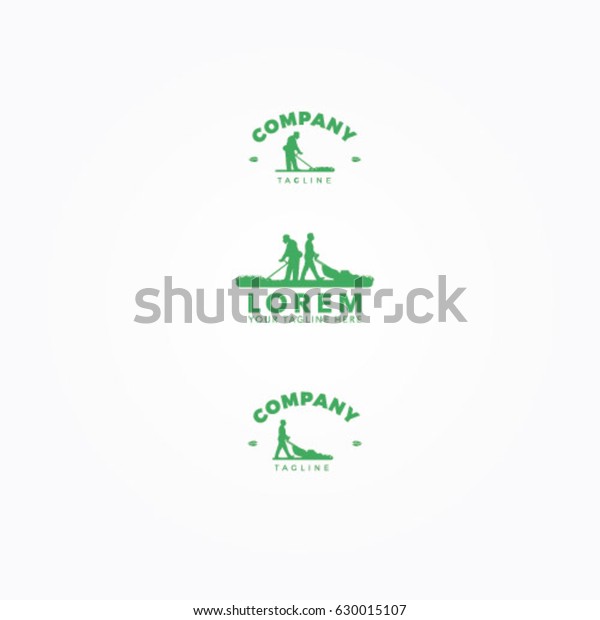 Lawn Mower Logo Stock Vector (Royalty Free) 630015107