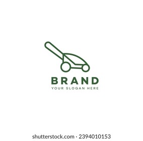 Lawn mower logo design template elements. Vector illustration. New Modern logo.