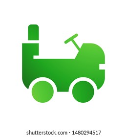 Lawn mower logo template vector grass cut icon design