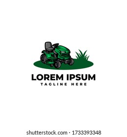 Lawn Mower Logo Vector Icon Illustration