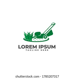 Lawn Mower Logo Vector Icon Illustration