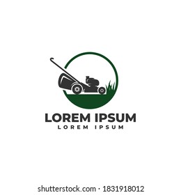 Lawn Mower Logo Vector Icon Illustration