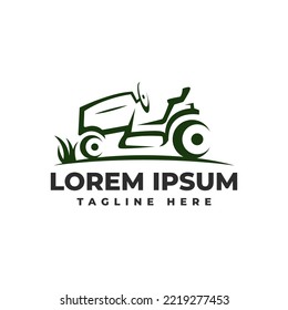 Lawn Mower Logo Vector Icon Illustration