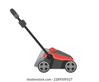 Hogar de cortadora de césped herramienta de jardinería herramienta vectorial aislado en fondo blanco