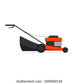 Lawn mower machine icon. Gardening clipart isolated on white background