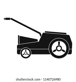 Lawn mower machine icon. Simple illustration of lawn mower machine vector icon for web design isolated on white background