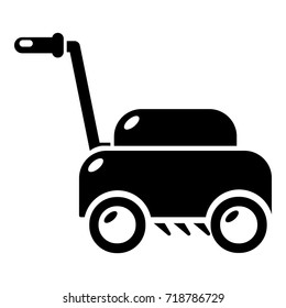 Lawn mower machine icon . Simple illustration of lawn mower machine vector icon for web design isolated on white background