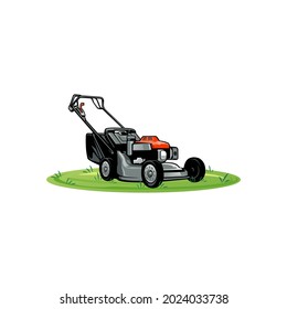 lawn mower machine isolated illustration vector