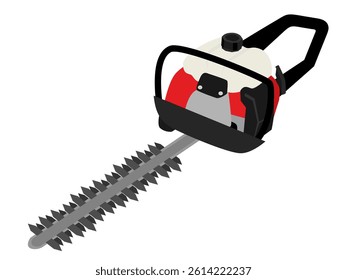Lawn mower on white background.