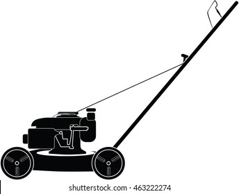 lawn mower on a white background vector illustration
