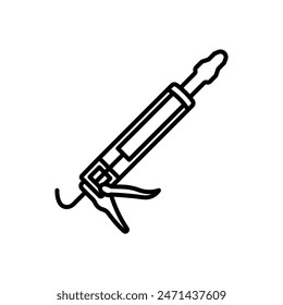 Lawn Mower Outline Icon, Vector illustration