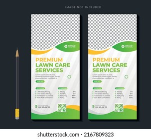 Lawn Mower Promotion Rack Card Or Dl Flyer Design Template Lawn Mowing Service Rack Card Template