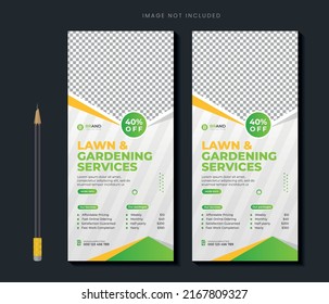 Lawn Mower Promotion Rack Card Or Dl Flyer Design Template Lawn Mowing Service Rack Card Template