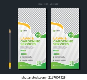 Lawn Mower Promotion Rack Card Or Dl Flyer Design Template Lawn Mowing Service Rack Card Template