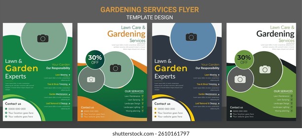 Lawn Mower Service Flyer . lawn mower poster, leaflet, poster design. grass, brochure, mowing, garden flyer Agriculture farming service colorful bundle template.
