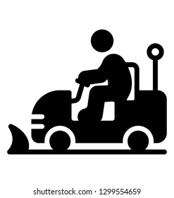 Lawn mower for lawn service icon design