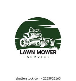 Lawn mower service logo icon isolated,Lawn mowing cutting grass,Gardener service logo icon isolated on white background vector illustration