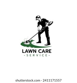 Lawn mower service logo icon isolated,Lawn mowing cutting grass,Gardener service logo icon isolated on white background vector illustration