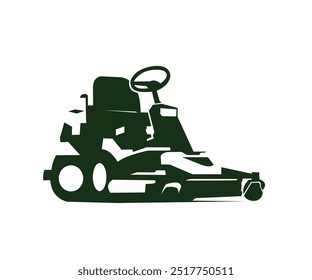 lawn mower tractor logo template