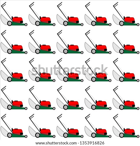 lawn mower Vector background
