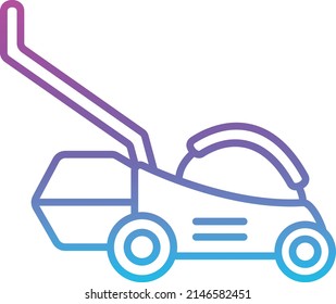 Lawn Mower vector icon. Can be used for printing, mobile and web applications.