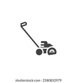 Lawn mower vector icon. filled flat sign for mobile concept and web design. Lawn Edger glyph icon. Symbol, logo illustration. Vector graphics