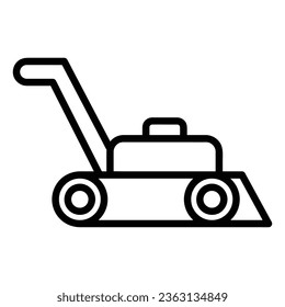 Icono vector de cortadora de césped, icono de estilo lineal, de la colección de iconos de Agricultura, aislado en fondo blanco.