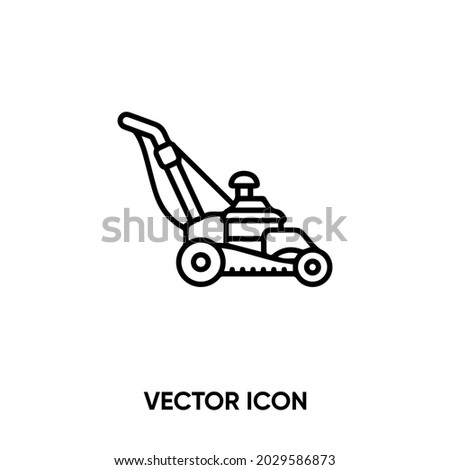 Lawn mower vector icon. Modern, simple flat vector illustration for website or mobile app.Garden tool symbol, logo illustration. Pixel perfect vector graphics Kite vector icon.	